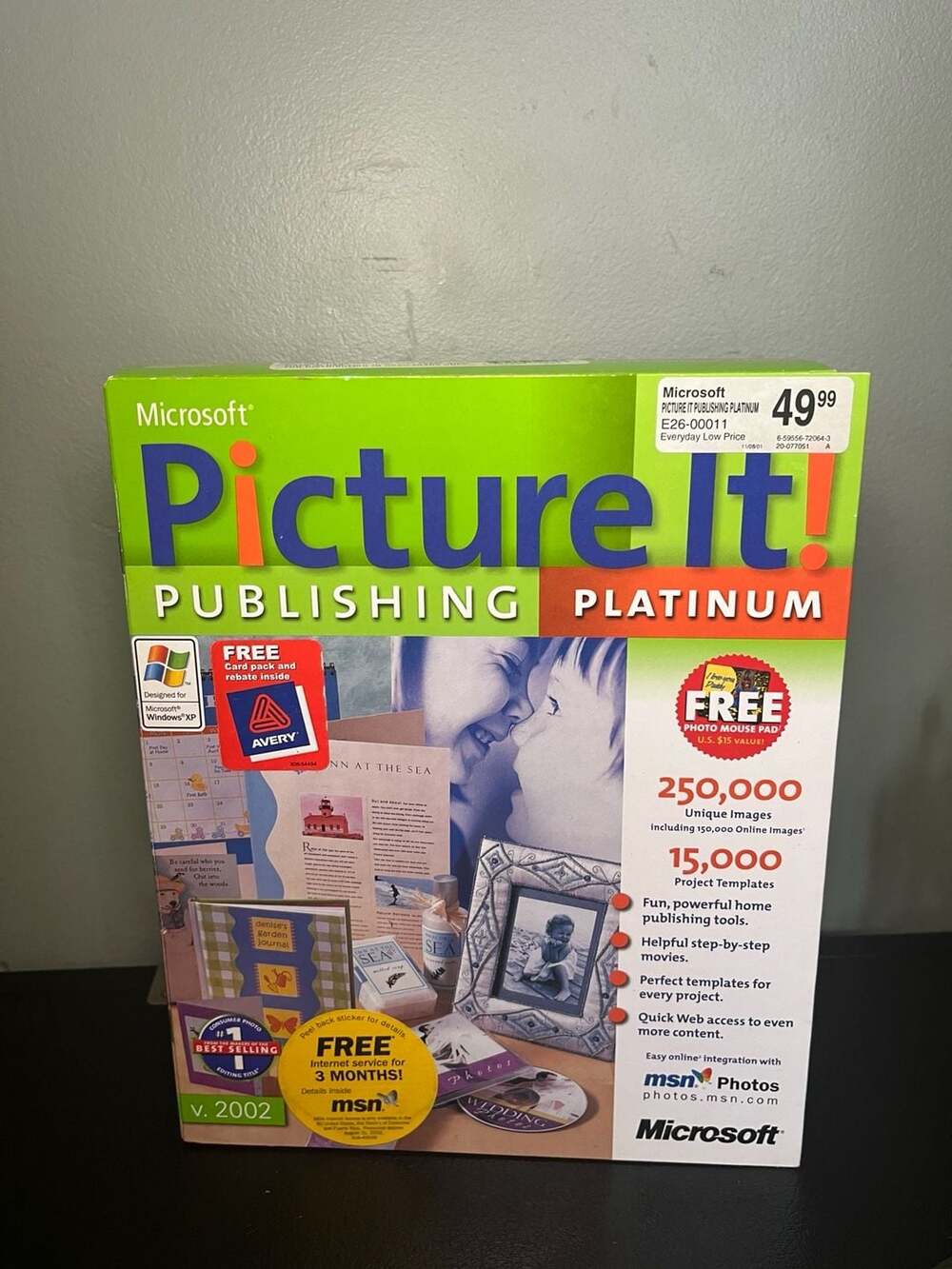 Microsoft Picture It! Publishing Platinum v. 2002 Photo Editing Software Boxed